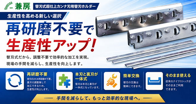 兼房 替刃式超仕上カンナ刃用替刃ホルダー（本体部） 定位置用／業界最